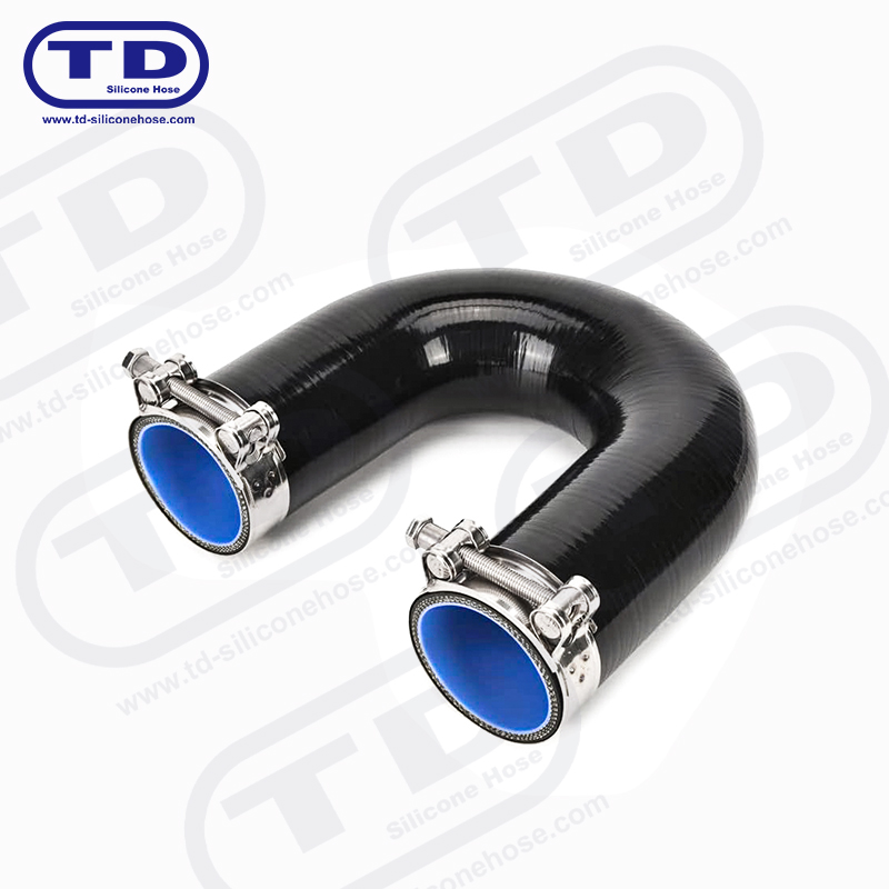 خرطوم الكوع السيليكون 180 درجة (خرطوم على شكل U)